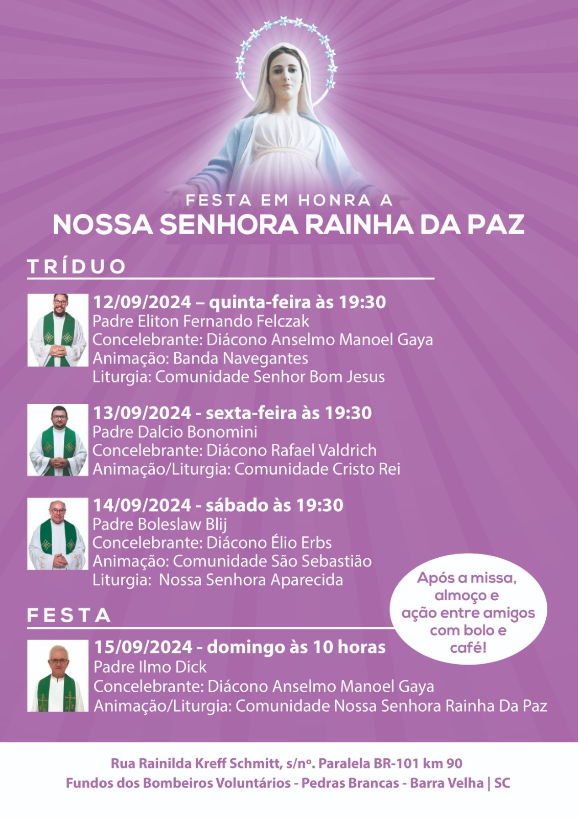 Capela Nossa Senhora Rainha da Paz!